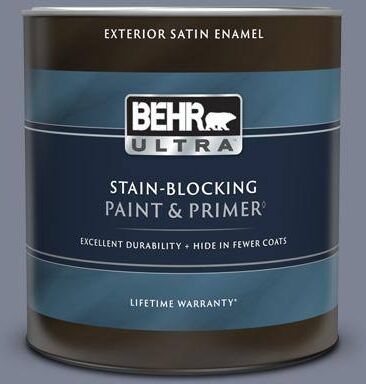 BEHR ULTRA 1 qt. #610F-6 Deep Smoke Signal Satin Enamel Exterior Paint & Primer