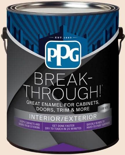 Break-Through! 1 gal. PPG1200-1 China Doll Satin Door, Trim & Cabinet Paint