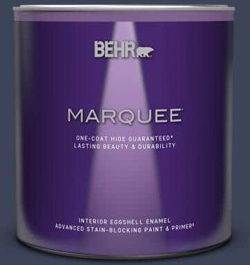 BEHR MARQUEE 1 qt. #600F-7 Soulful Music Eggshell Enamel Interior Paint & Primer