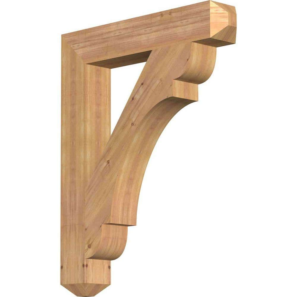 Ekena Millwork 5-1/2 in. x 40 in. x 32 in. Western Red Cedar Olympic Craftsman Smooth Bracket