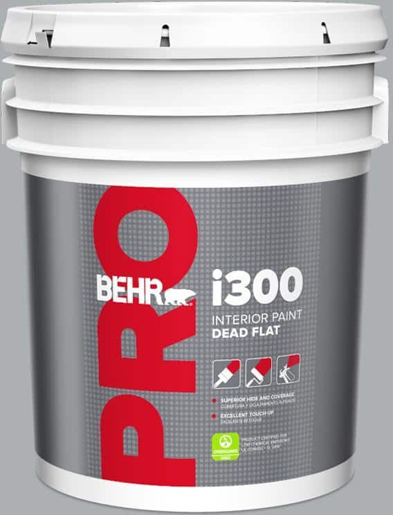 BEHR PRO 5 gal. #N500-3 Tin Foil Dead Flat Interior Paint