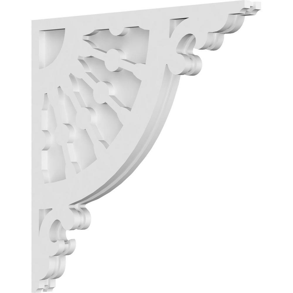 Ekena Millwork 1-7/8 in. x 22 in. x 22 in. PVC Wagon Wheel Corbel