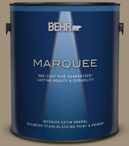 BEHR MARQUEE 1 gal. #750D-5 Desert Shadows Satin Enamel Interior Paint & Primer