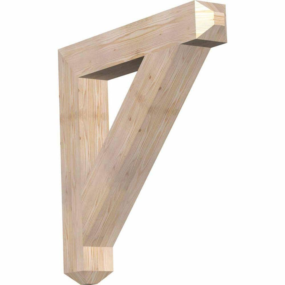 Ekena Millwork 5-1/2 in. x 38 in. x 38 in. Douglas Fir Traditional Craftsman Smooth Bracket