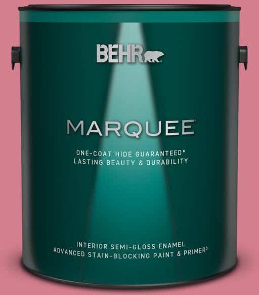 BEHR MARQUEE 1 gal. #P140-4 I Pink I Can Semi-Gloss Enamel Interior Paint & Primer