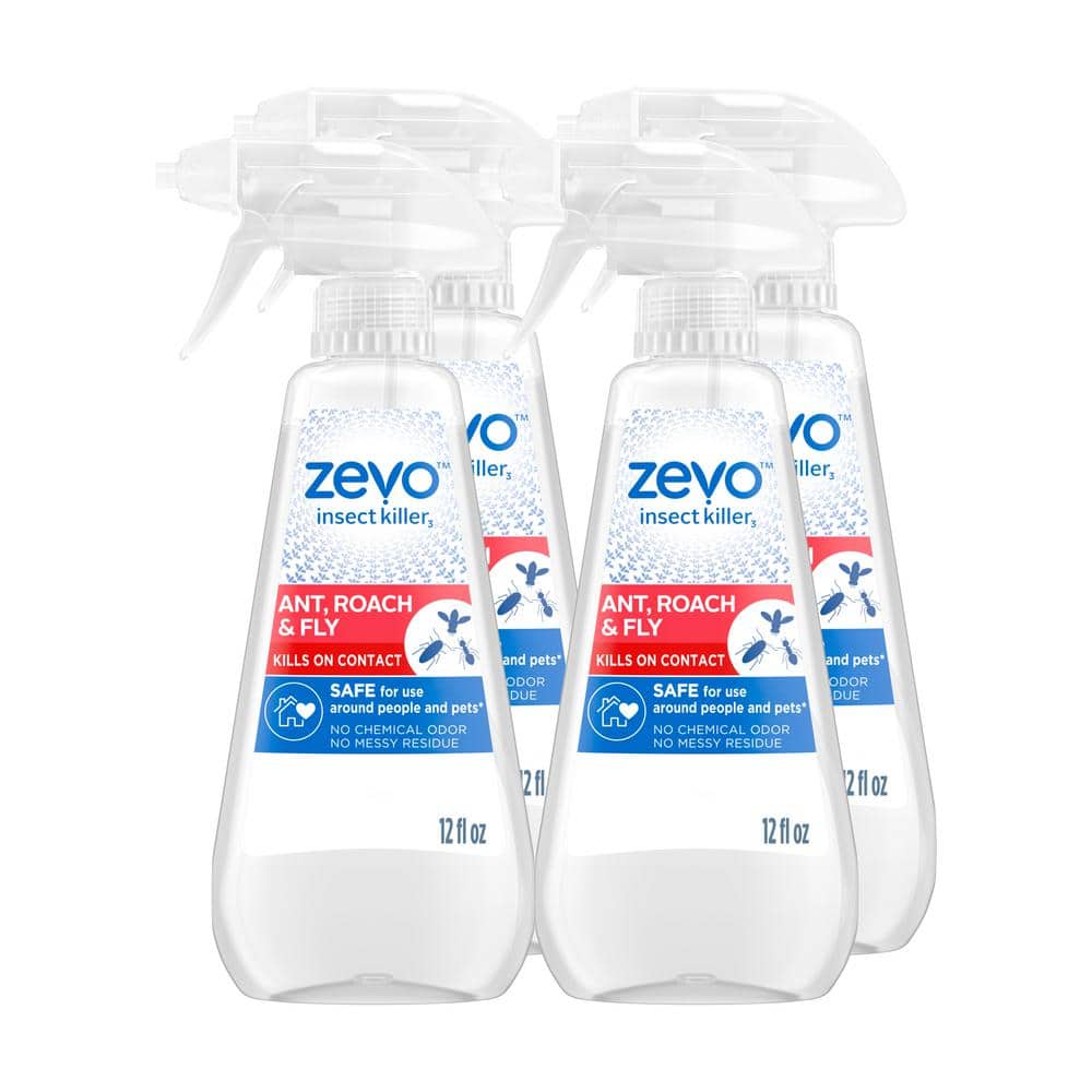 ZEVO 12 oz. Ant Roach and Fly Multi-Insect Killer Trigger Spray (Multi-Pack 4)