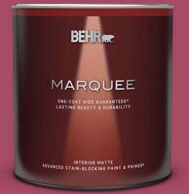 BEHR MARQUEE 1 qt. #120D-5 Glazed Raspberry Matte Interior Paint & Primer