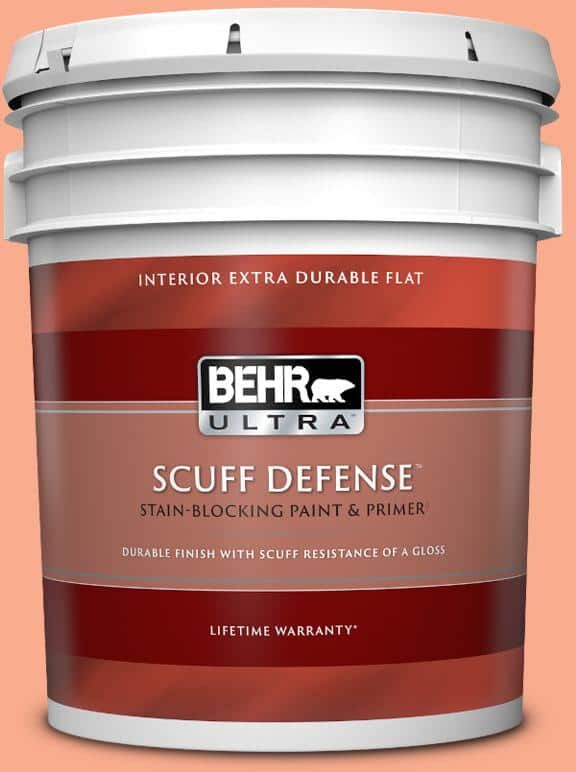 BEHR ULTRA 5 gal. #210B-4 Sunset Strip Extra Durable Flat Interior Paint & Primer