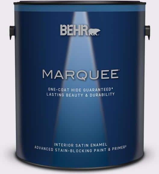 BEHR MARQUEE 1 gal. #PPL-22 Dried Lavender Satin Enamel Interior Paint & Primer