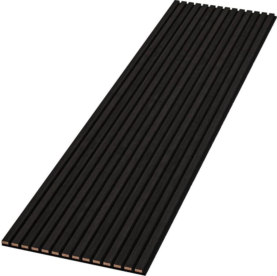 Ejoy 94 in. x 23.6 in x 0.8 in. Acoustic Vinyl Wall Cladding Siding Board in Black Color (Set of 2-Piece)