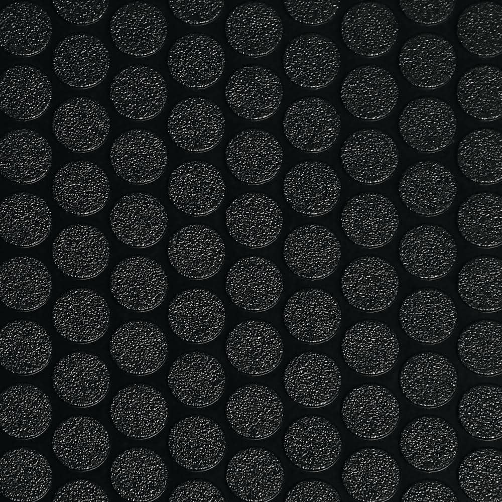 G-Floor Small Coin 7.5 ft. x 17 ft. Midnight Black Commercial Grade Vinyl Garage Flooring Cover and Protector