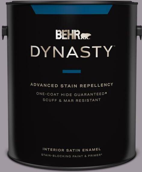 BEHR DYNASTY 1 gal. #N570-3 Art Nouveau Glass One-Coat Hide Satin Enamel Interior Stain-Blocking Paint and Primer