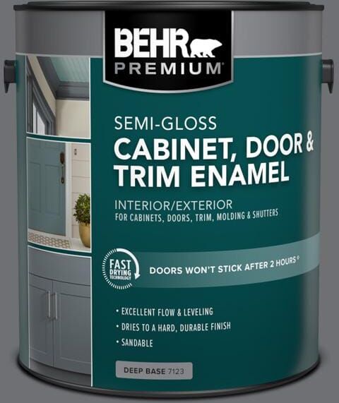 BEHR PREMIUM 1 gal. #PPU18-03 Antique Tin Semi-Gloss Enamel Interior/Exterior Cabinet, Door & Trim Paint