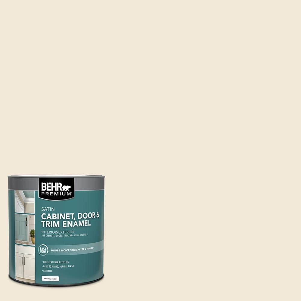 BEHR PREMIUM 1 qt. #740C-1 Seaside Sand Satin Enamel Interior/Exterior Cabinet, Door & Trim Paint