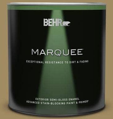 BEHR MARQUEE 1 qt. #S320-6 Garden Salt Green Semi-Gloss Enamel Exterior Paint & Primer