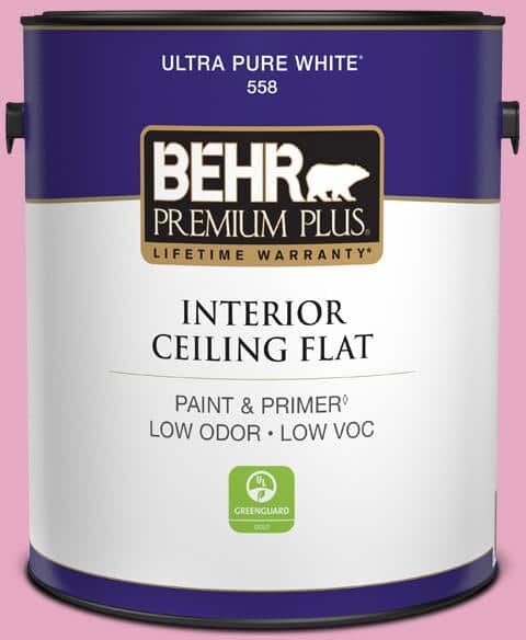 BEHR PREMIUM PLUS 1 gal. #P130-3 Little Princess Ceiling Flat Interior Paint