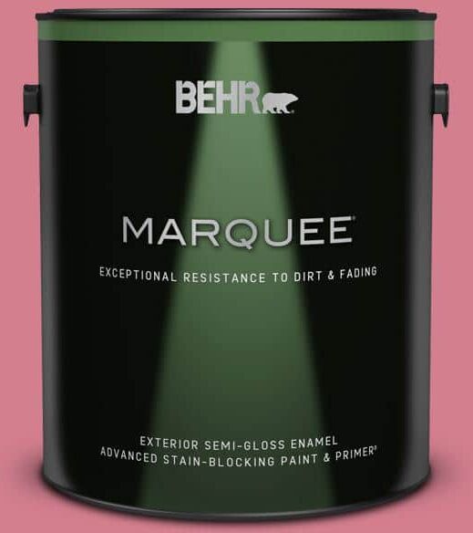 BEHR MARQUEE 1 gal. #P140-4 I Pink I Can Semi-Gloss Enamel Exterior Paint & Primer