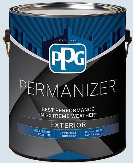 PERMANIZER 1 gal. PPG1158-1 Baby's Breath Satin Exterior Paint