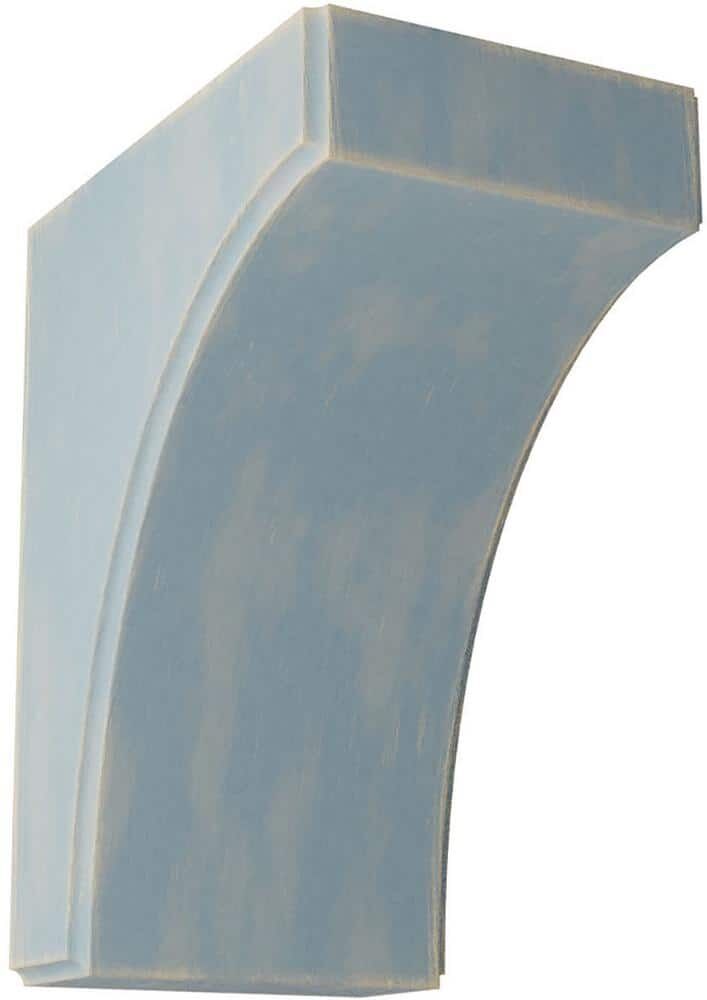 Ekena Millwork 5-1/4 in. x 10 in. x 8 in. Driftwood Blue Clarksville Wood Vintage Decor Bracket