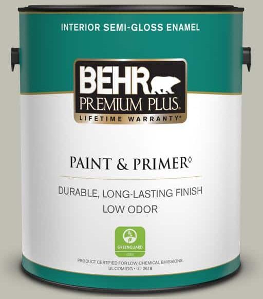 BEHR PREMIUM PLUS 1 gal. #N370-3 Light Year Semi-Gloss Enamel Low Odor Interior Paint & Primer