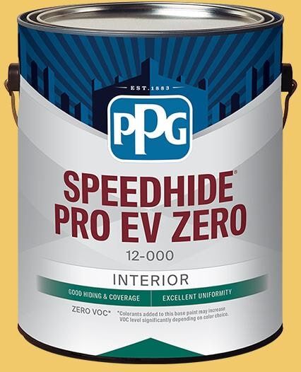 Speedhide Pro EV Zero 1 gal. PPG17-18 Sol De Yucatan Eggshell Interior Paint