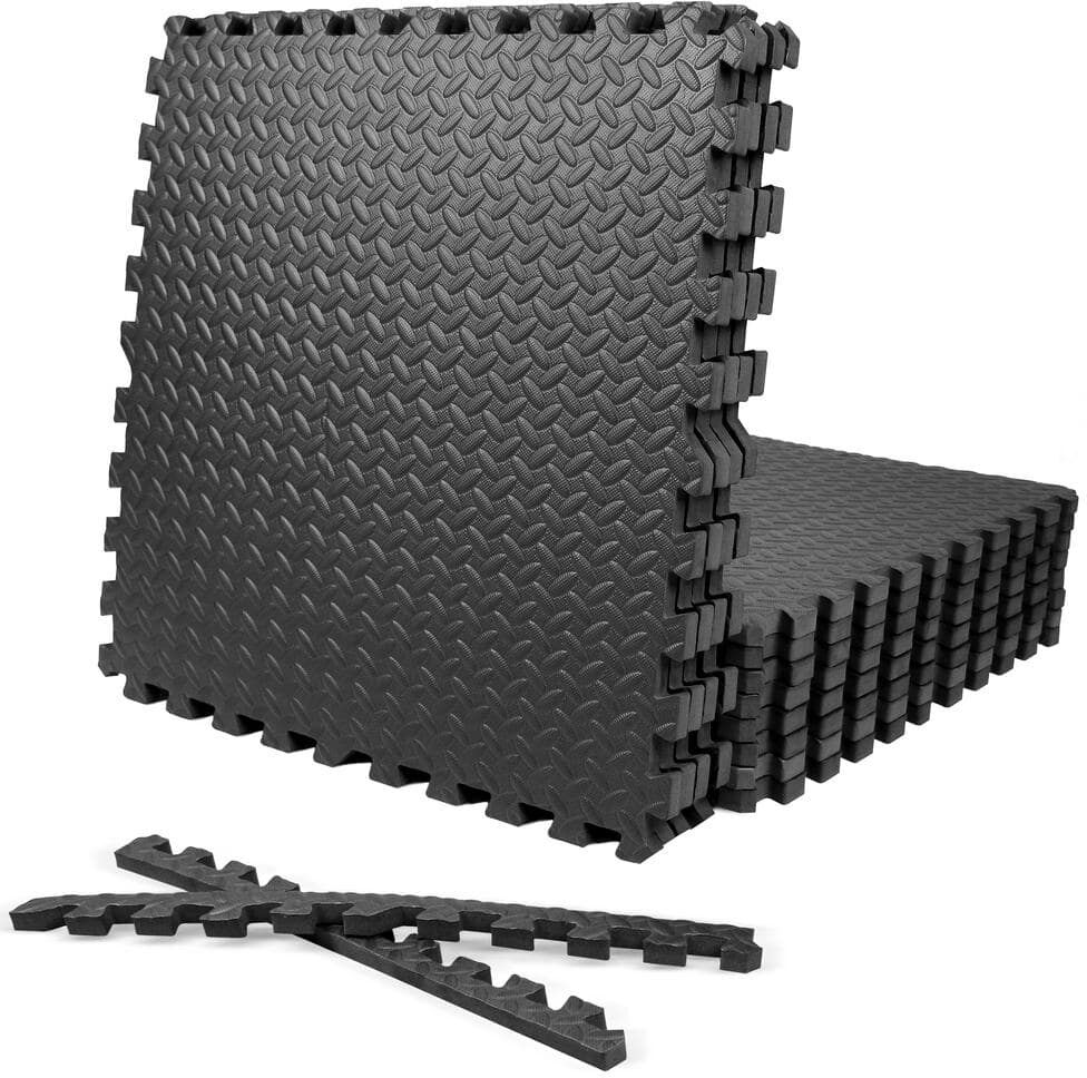 CAP 24 in. x 24 in. x 3/4 in. Extra Thick Interlocking Puzzle Exercise Mat for Home and Gym Equipment (48 sq. ft.)