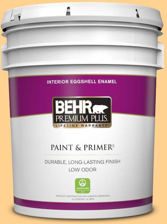 BEHR PREMIUM PLUS 5 gal. Home Decorators Collection #HDC-SP14-7 Full Bloom Eggshell Enamel Low Odor Interior Paint & Primer