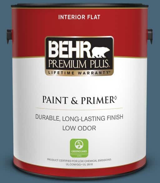 BEHR PREMIUM PLUS 1 gal. Home Decorators Collection #HDC-WR15-6 Winter Evening Flat Low Odor Interior Paint & Primer