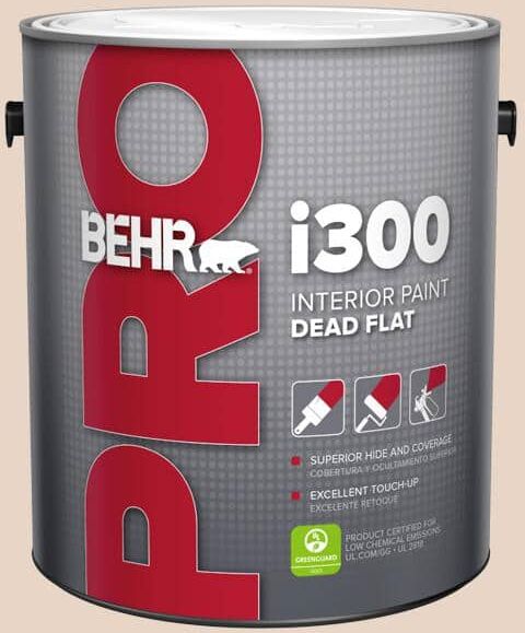 BEHR PRO 1 gal. #MQ3-37 Soft Shoe Dead Flat Interior Paint