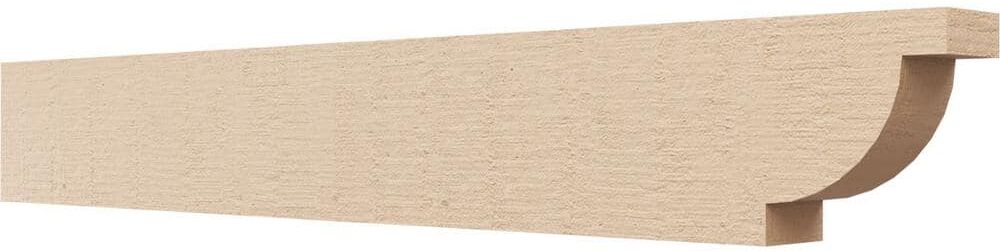 Ekena Millwork 2-in. x 4-in. x 28-in. Alpine Woodgrain, Primed Tan Timberthane Polyurethane Rafter Tail Brace