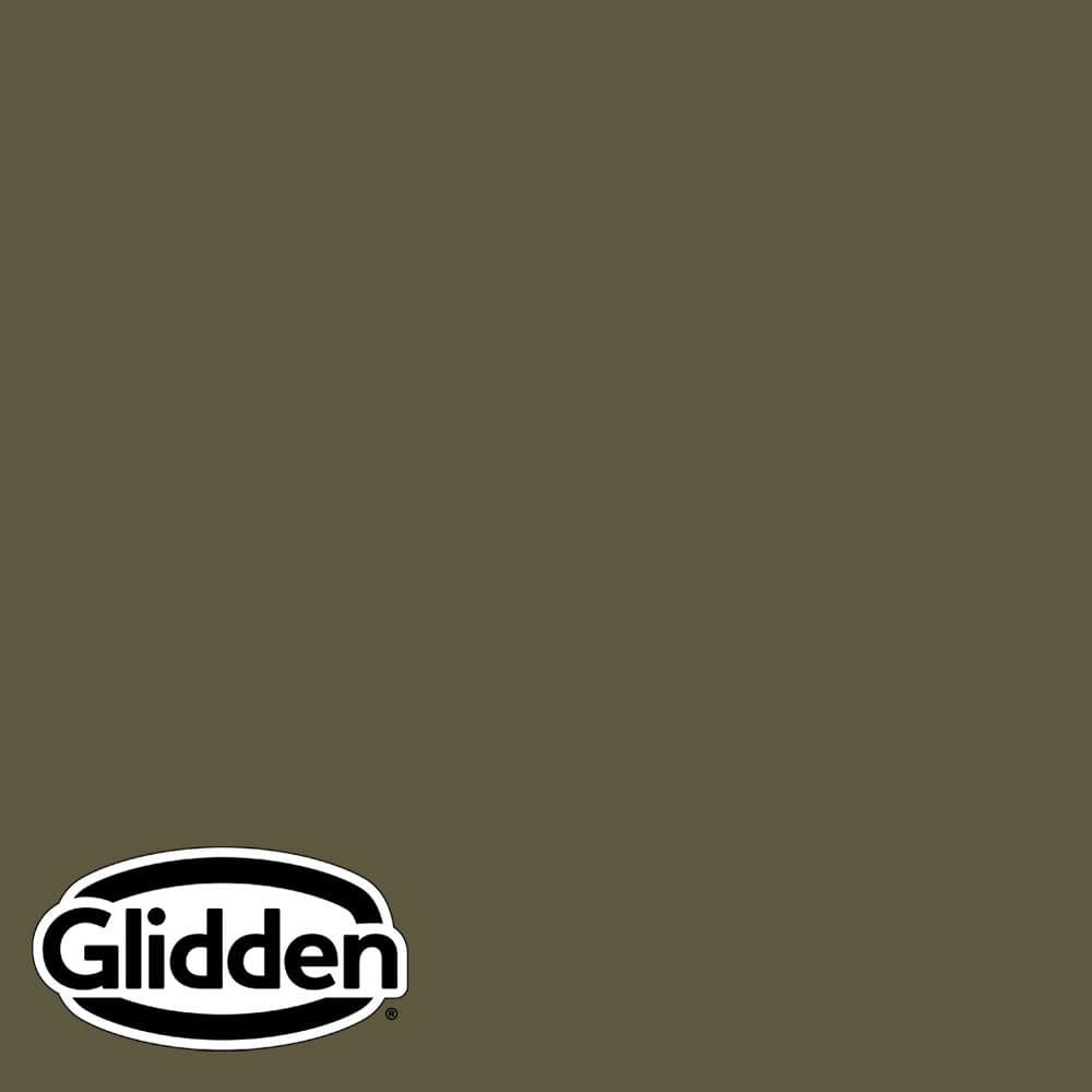 Glidden Premium 5 gal. PPG1113-7 Olive Green Flat/Matte Interior Paint