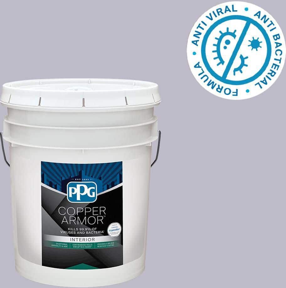 COPPER ARMOR 5 gal. PPG1173-4 Silverberry Semi-Gloss Interior Paint