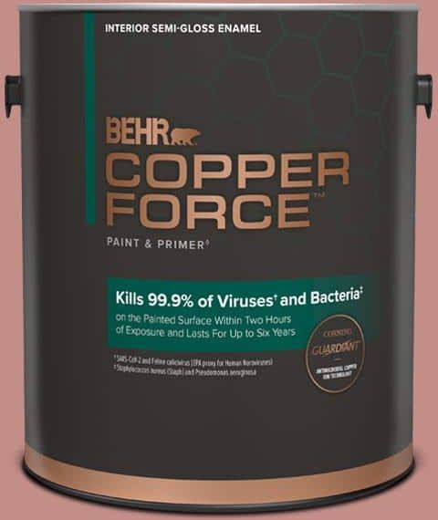 COPPER FORCE 1 gal. #BIC-32 Grand Sunset Semi-Gloss Enamel Virucidal and Antibacterial Interior Paint & Primer