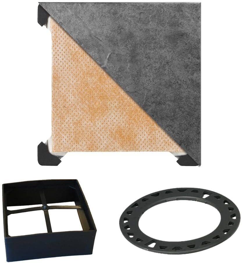 Schluter Kerdi-Drain 4 in. Tileable Drain Grate Floor Installation Kit for Accessory