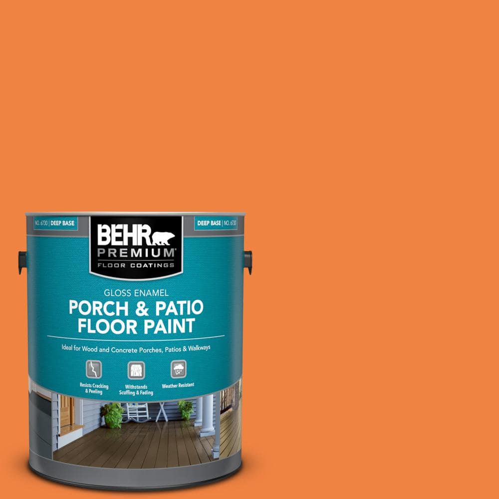 BEHR PREMIUM 1 gal. #P220-7 Construction Zone Gloss Enamel Interior/Exterior Porch and Patio Floor Paint