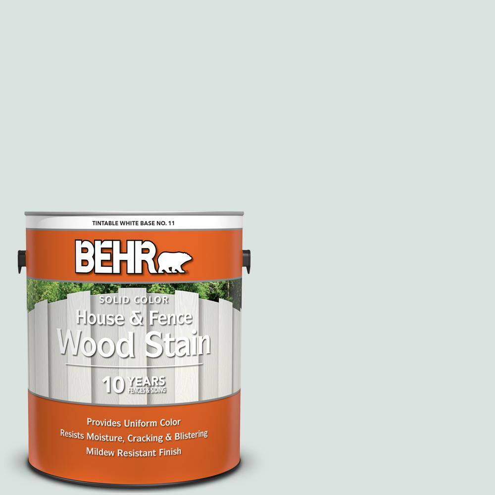 BEHR 1 gal. #N430-1 Mountain Peak White Solid Color House and Fence Exterior Wood Stain