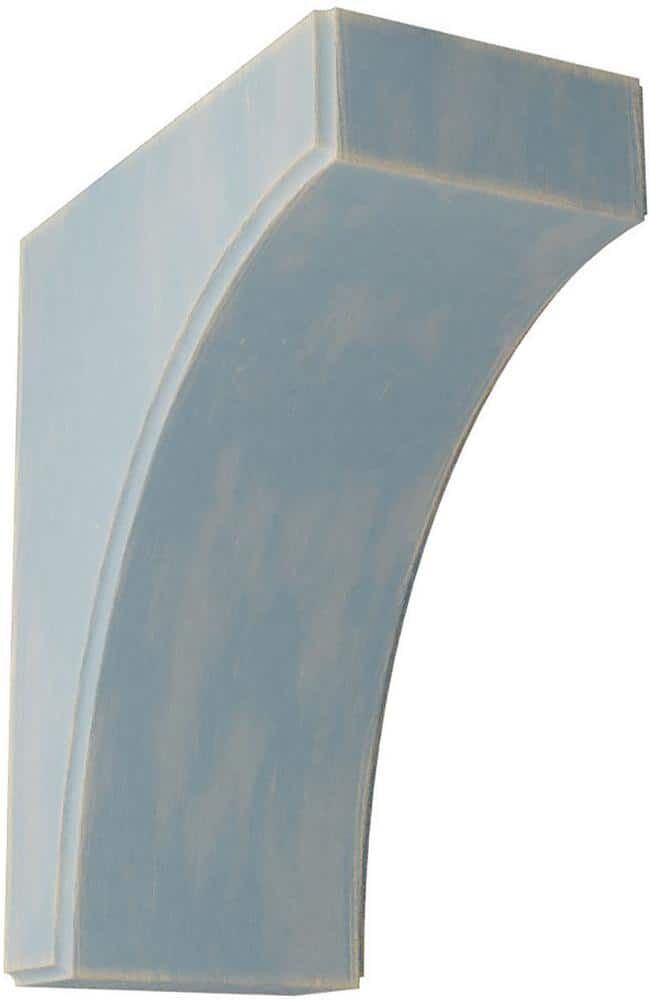 Ekena Millwork 5-1/4 in. x 12 in. x 10 in. Driftwood Blue Clarksville Wood Vintage Decor Bracket