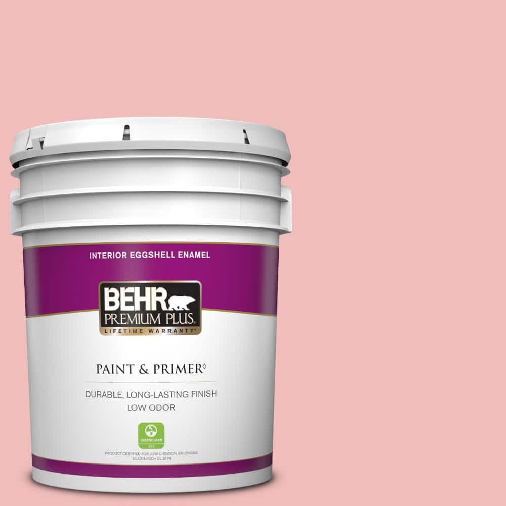 BEHR PREMIUM PLUS 5 gal. #CE-01 Alpenglow Eggshell Enamel Low Odor Interior Paint & Primer