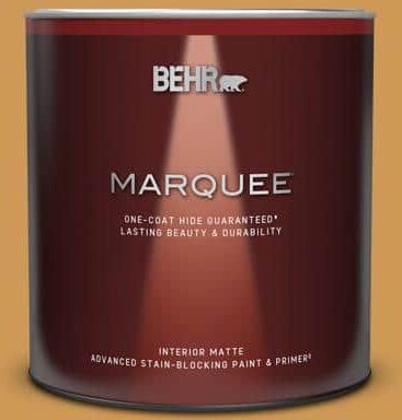 BEHR MARQUEE 1 qt. #M270-6 Glazed Pears Matte Interior Paint & Primer