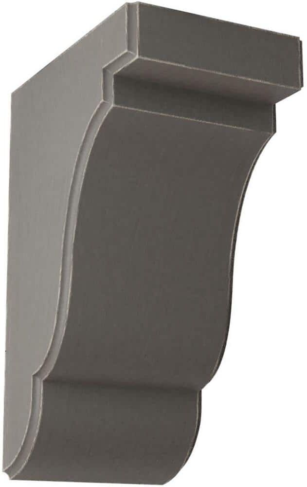 Ekena Millwork 3-1/2 in. x 7-1/2 in. x 5 in. Reclaimed Grey Bedford Wood Vintage Decor Bracket