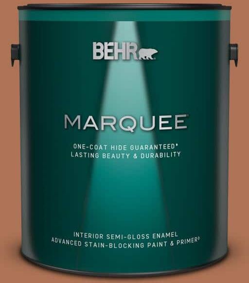 BEHR MARQUEE 1 gal. #PPU3-15 Glazed Pot Semi-Gloss Enamel Interior Paint & Primer