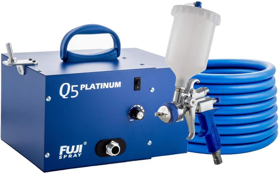 Fuji Q5 PLATINUM - T75G HVLP Paint Sprayer Gun with 600cc Gravity Feed Cup and 1.3 mm Air Cap Set HVLP Paint Sprayer System