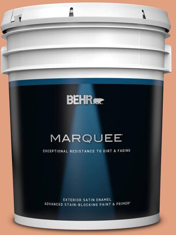 BEHR MARQUEE 5 gal. #230D-4 Pecos Spice Satin Enamel Exterior Paint & Primer