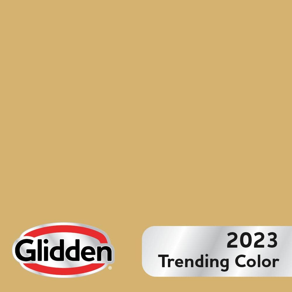 Glidden Premium 1 gal. PPG1108-5 Spicy Mustard Flat Interior Latex Paint
