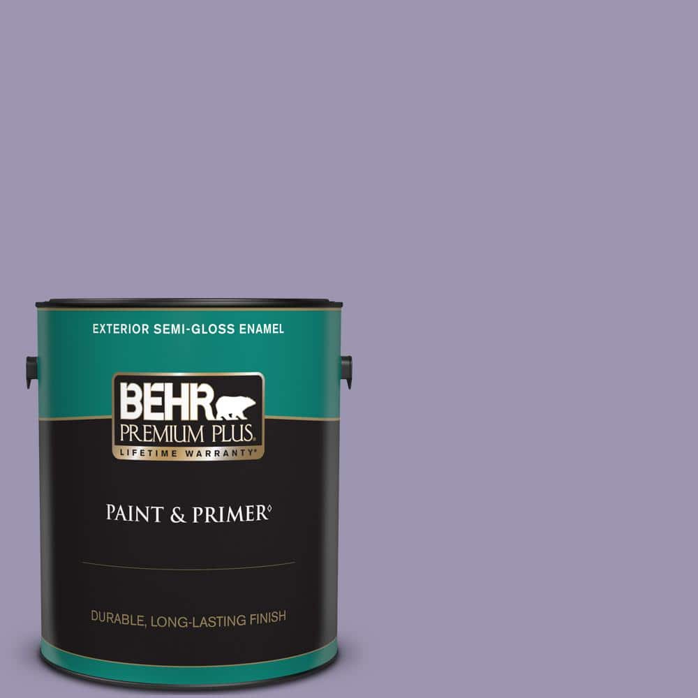 BEHR PREMIUM PLUS 1 gal. #S570-4 Night Music Semi-Gloss Enamel Exterior Paint & Primer