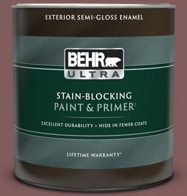 BEHR ULTRA 1 qt. #140F-6 Book Binder Semi-Gloss Enamel Exterior Paint & Primer