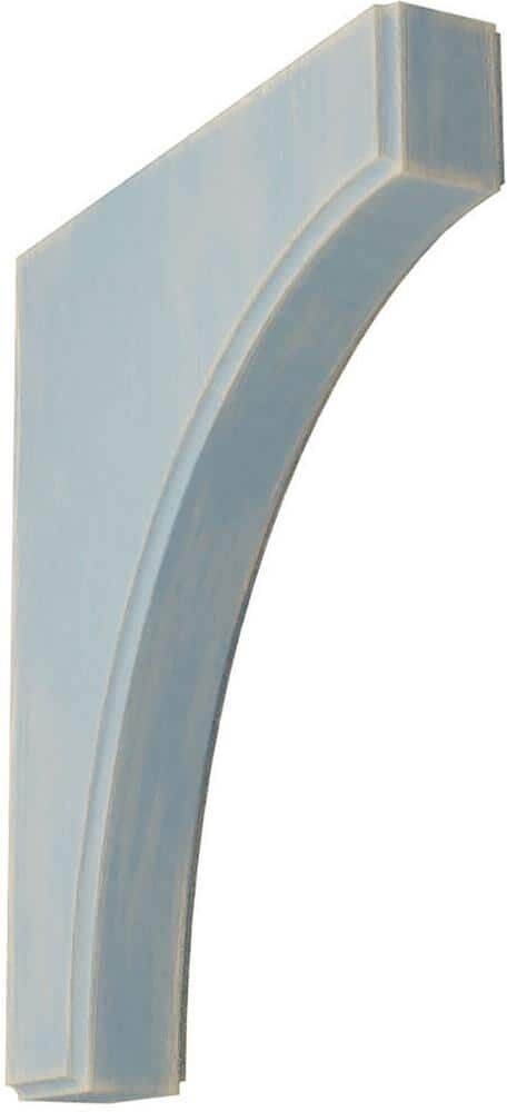 Ekena Millwork 1-3/4 in. x 12 in. x 10 in. Driftwood Blue Clarksville Wood Vintage Decor Bracket