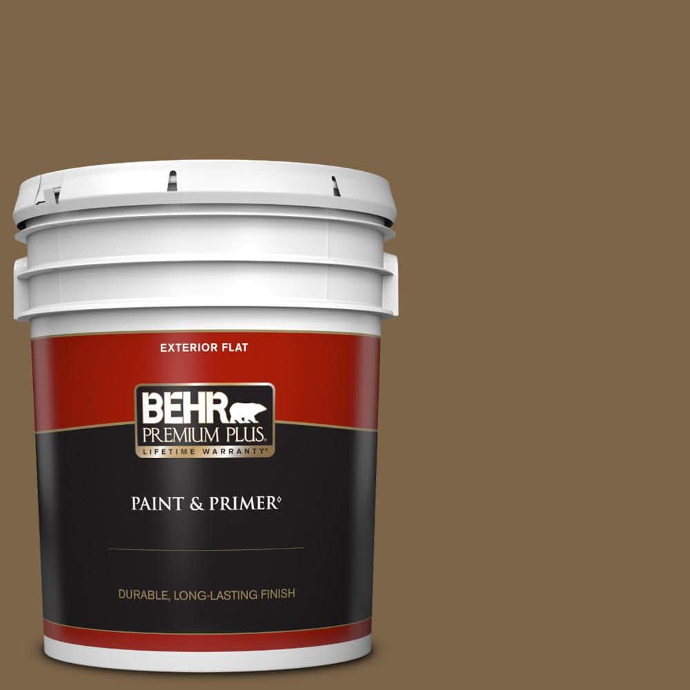BEHR PREMIUM PLUS 5 gal. #PPU4-19 Arts and Crafts Flat Exterior Paint & Primer
