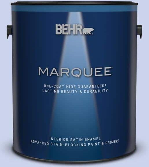 BEHR MARQUEE 1 gal. #P540-2 Garden Fairy Satin Enamel Interior Paint & Primer