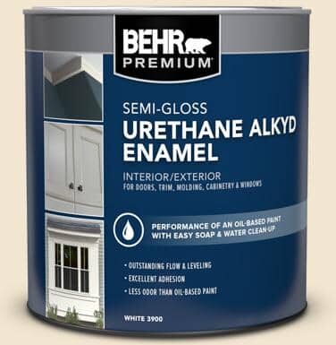 BEHR PREMIUM 1 qt. #S310-1 Writing Paper Semi-Gloss Enamel Urethane Alkyd Interior/Exterior Paint